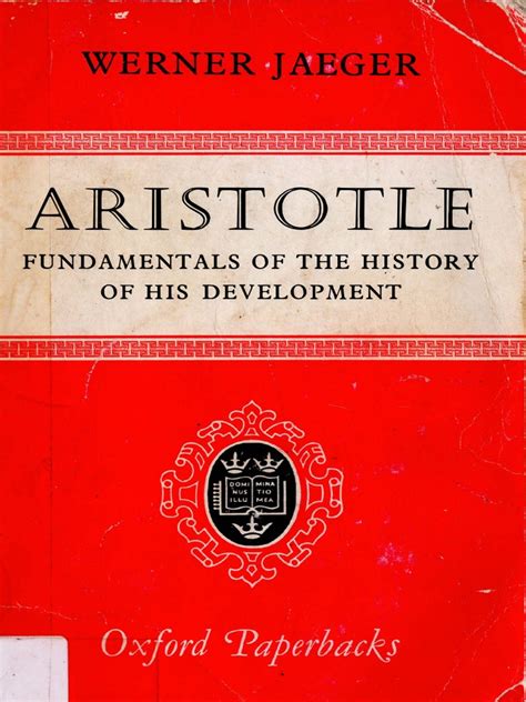 Aristotle. Fundamentals of the history of his development.