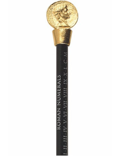 Roman coin pencil topper