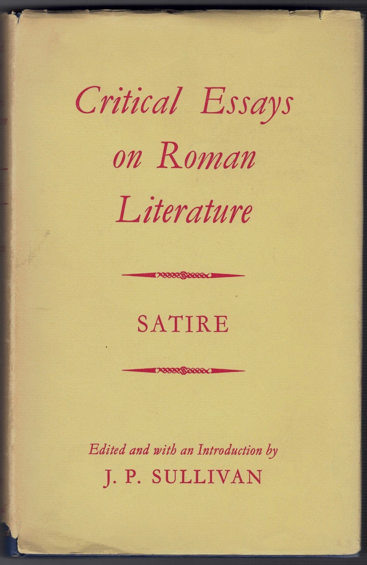 Critical Essays on Roman Literature: Satire