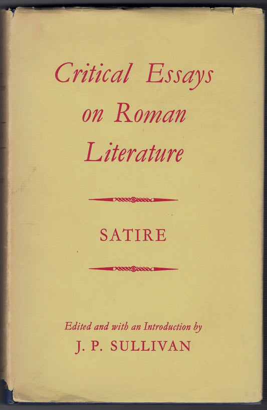 Critical Essays on Roman Literature: Satire