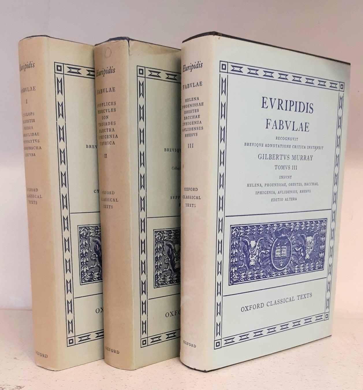 Euripides Fabulae: Volumes I-III Complete Set