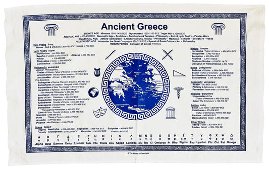 Ancient Greece tea towel
