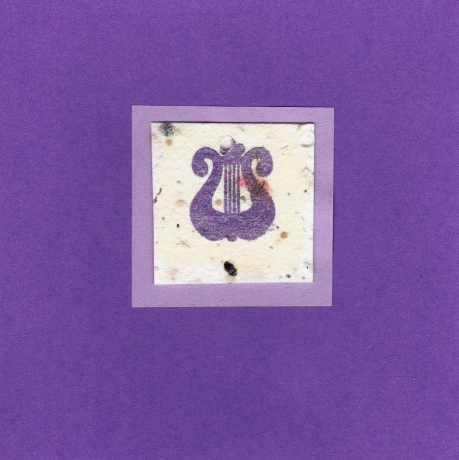 Lyre Motif Greeting Card