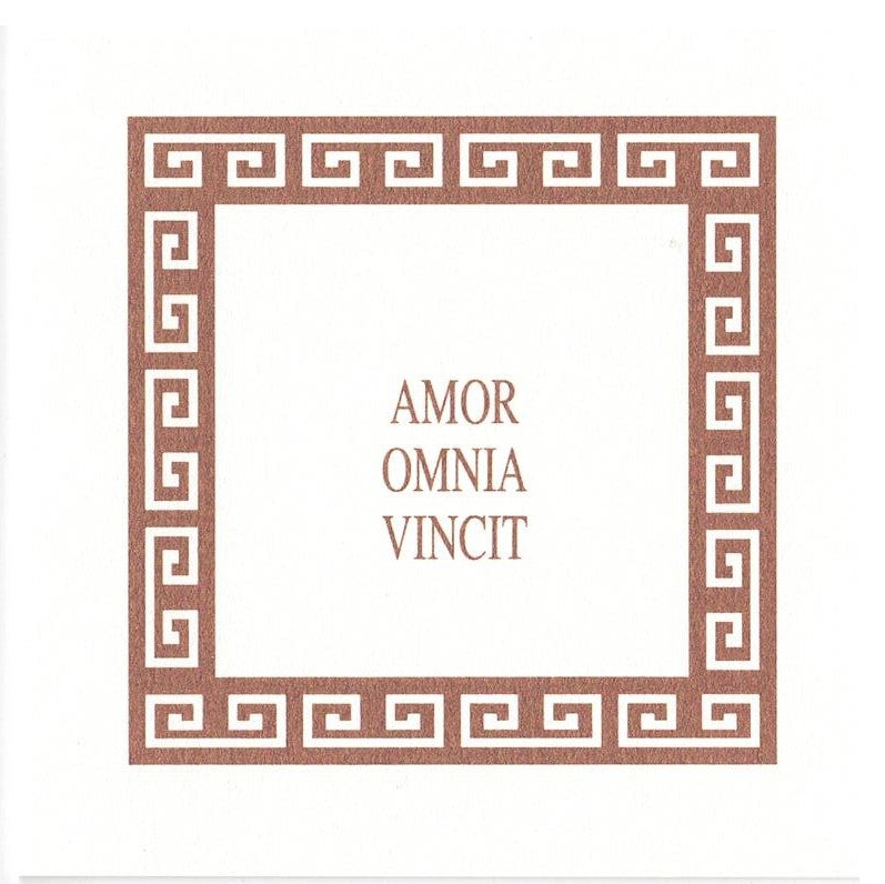 amor omnia vincit greeting card