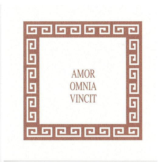 amor omnia vincit greeting card