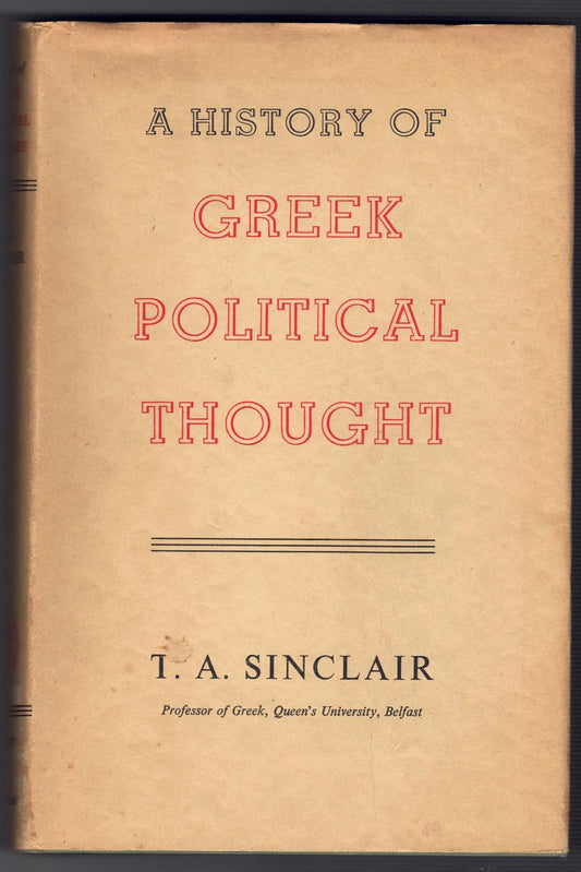 A History of Greek Political Thought