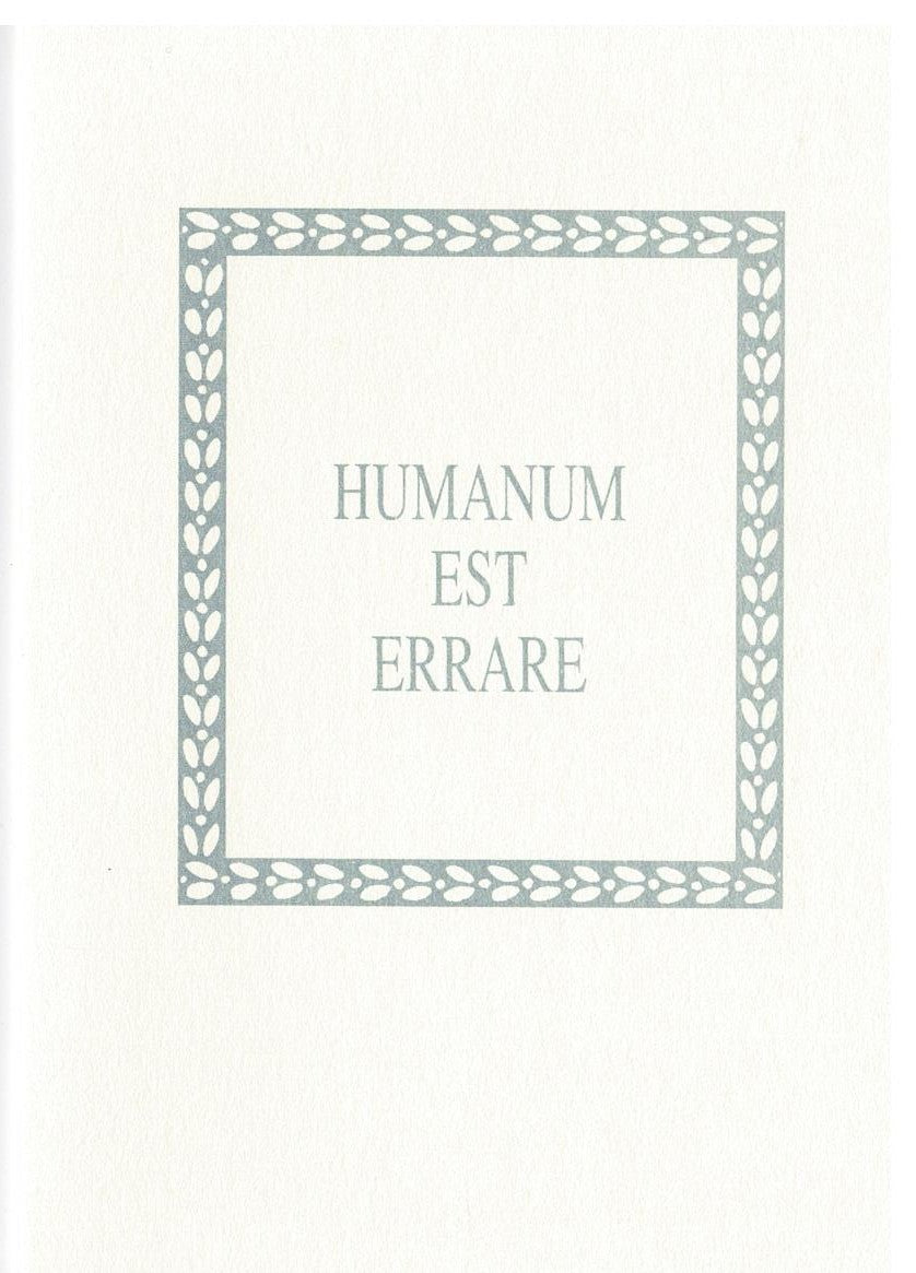 humanum est errare greeting card