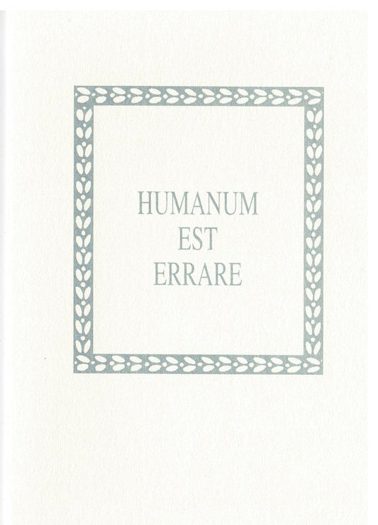 humanum est errare greeting card