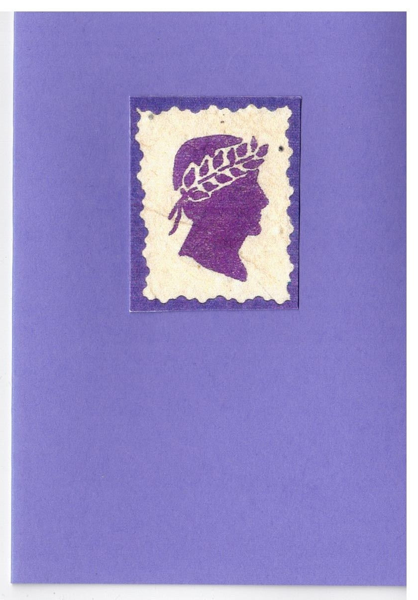 Roman profile greeting card