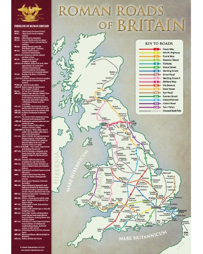 Roman Roads Poster A3